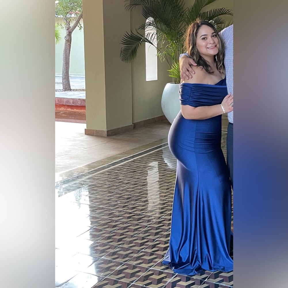 NAVY LONG DRESS.Used once.